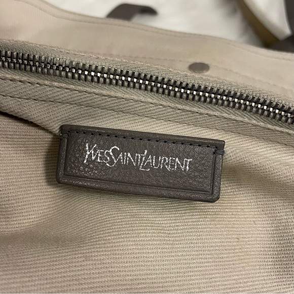 Yves Saint Laurent Gray Leather Bag - Picture 8 of 11